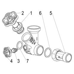 Schlösser Abzweig-T-Ventil, Freistromventil mit nichtsteigender Spindel, DN 3... SCHLOESSER-0077003202001 4044997176771 (Abb. 1)
