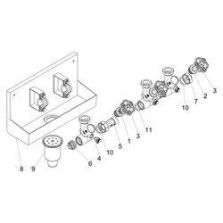 Schlösser ATV-Station mit nichtsteigender Spindel, 4-fach, DN 25, Eingang 1",... SCHLOESSER-0077642502001 4044997161593 (Abb. 1)