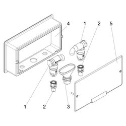 Schlösser Rohrbelüfter Bauform E, 2-fach, Unterputz, 1/2" x 1" x 1/2", Messin... SCHLOESSER-0082081500001 4044997184363 (Abb. 1)