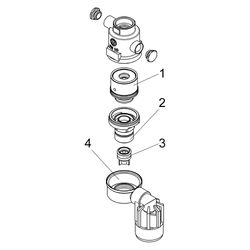 Schlösser Systemtrenner BA4 mit Ablauftrichter, DN 15, verchromt matt, DVGW-g... SCHLOESSER-0082511550001 4044997203286 (Abb. 1)