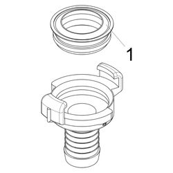 Schlösser Schnellkupplung für Schlauch, DN 20, 3/4", KTW und W270, Messing... SCHLOESSER-GA33002000001 4044997162057 (Abb. 1)
