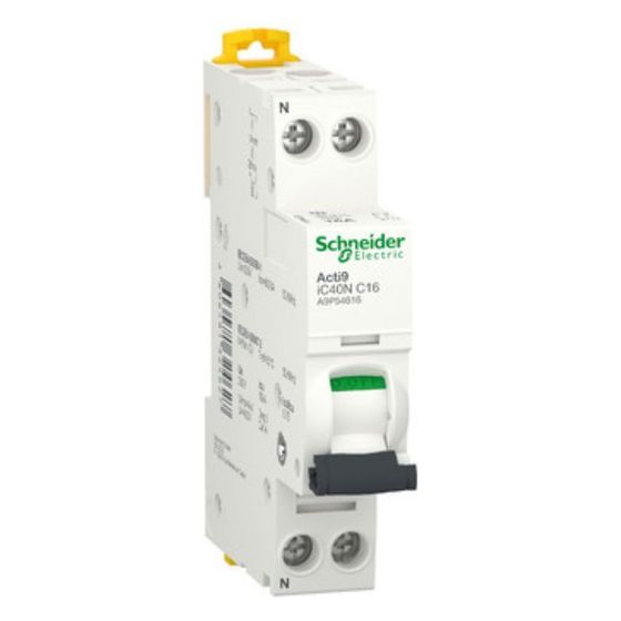 Schneider Electric Leitungsschutzschalter iC40N 1P+N C 16A, A9P54616