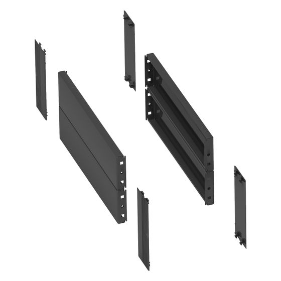 Schneider Electric Sockelseitenteil PanelSeT NSYSPS4200, 200x400mm, Stahl, Grau