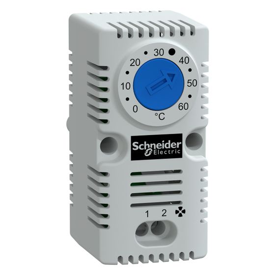 Schneider Electric Einfaches Thermostat ClimaSys NSYCCOTHO, 0-60 Grad C, 10A, IP20, PC, Hellgrau