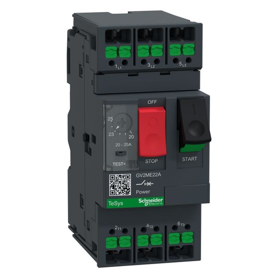 Schneider Electric Motor-Leistungsschalter TeSys Deca GV2ME22A, 20-25A, 11kW, Dunkelgrau