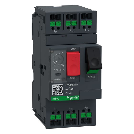 Schneider Electric Motor-Leistungsschalter TeSys Deca GV2ME03A, 0,25-0,4A, Dunkelgrau