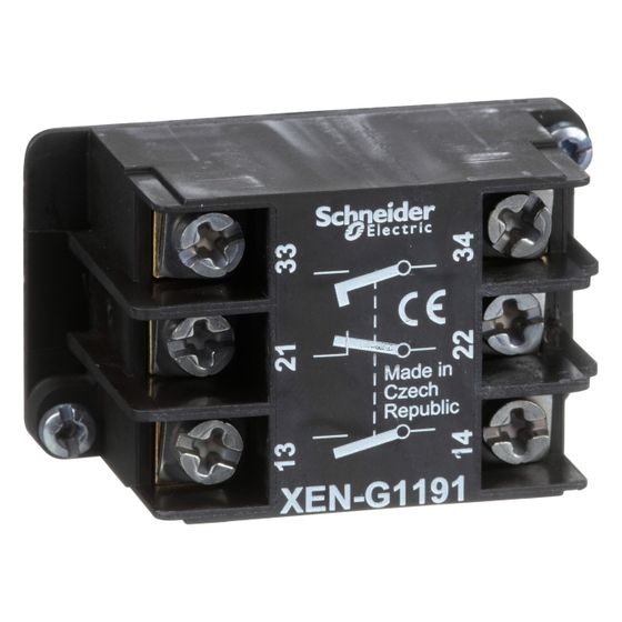 Schneider Electric Kontaktblock Harmony XAC XENG1191, 1Ö+2S, Schraubanschluss, Frontbefestigung