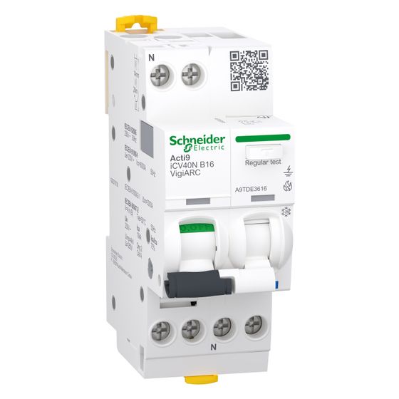 Schneider Electric Störlichtbogenerkennung RCBO Acti9 iCV40N, 16A, Weiß, A9TDE3616