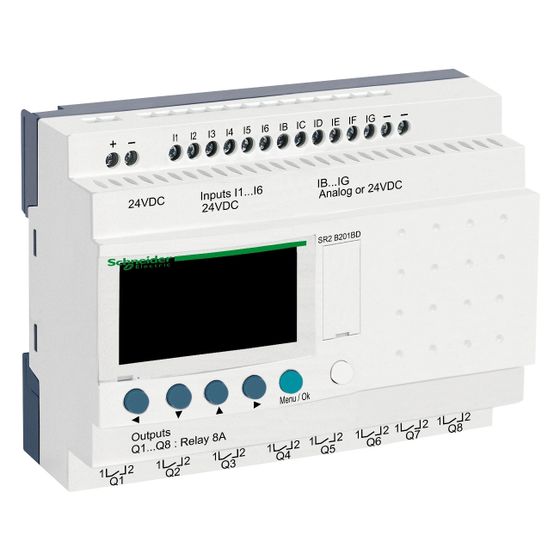 Schneider Electric Kompaktes Smart-Relais Zelio Logic SR2B201BD, 24V DC, 20 E/A