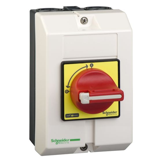 Schneider Electric Not-Aus-Lasttrennschalter TeSys VCF02GE, 3-polig 10A 690V IP65, Rot/Gelb