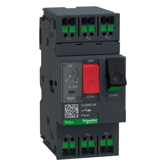 Schneider Electric Motor-Leistungsschalter TeSys Deca GV2ME10A, 4-6,3A, Dunkelgrau