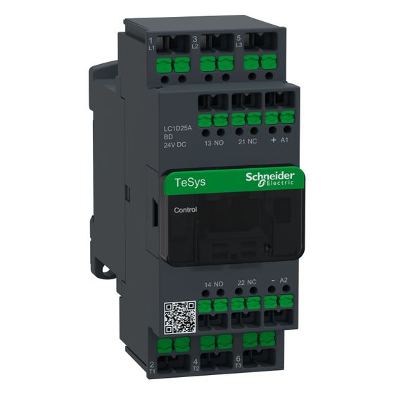 Schneider Electric Leistungsschütz TeSys Deca LC1D25ABD, 11kW 25A 400V, 24V DC