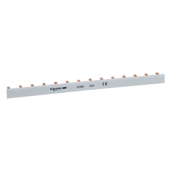Schneider Electric Kammschiene Domae 10400, 3-polig 63A 11TE 200mm, Hellgrau