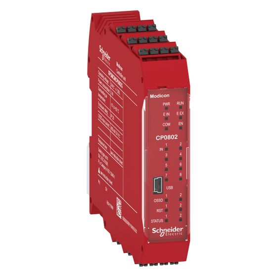 Schneider Electric Sicherheitscontroller-CPU Modicon XPSMCMCP0802G, 24V DC, 8E, 2A, Federzuganschluss
