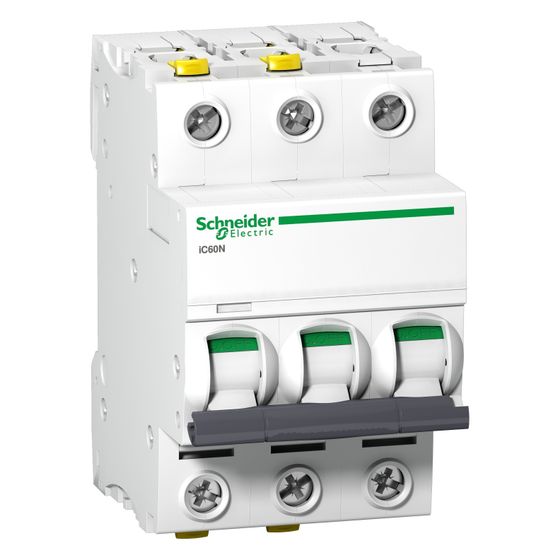 Schneider Electric Leitungsschutzschalter Acti9 iC60N 3P 25A C, 6kA, Weiß