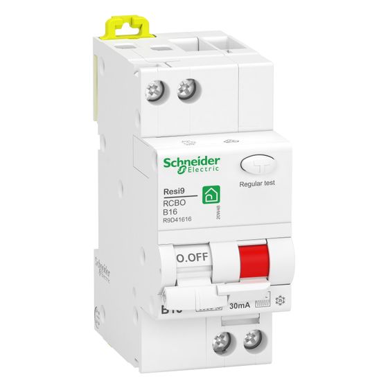 Schneider Electric FI/LS-Schalter Resi9 16A Typ F, 230V, 30mA, 6kA, 1P+N, Weiß