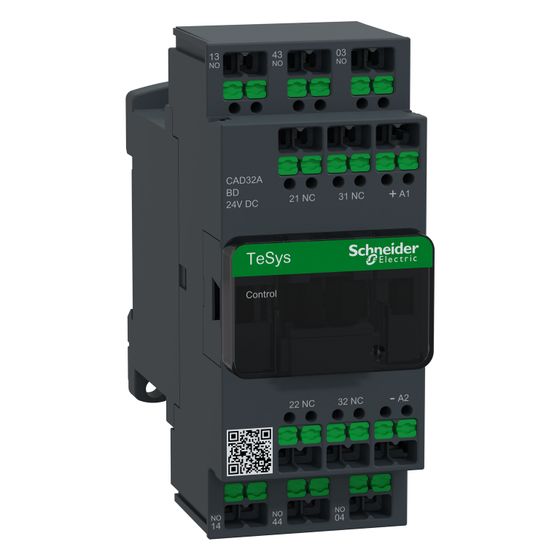 Schneider Electric Steuerrelais TeSys CAD32ABD, 3S+2Ö, 24V DC, 107x45x84mm