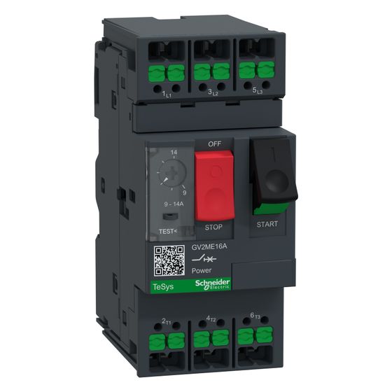 Schneider Electric Motor-Leistungsschalter TeSys Deca GV2ME16A, 9-14A, Dunkelgrau