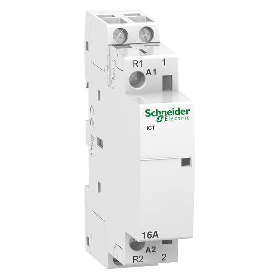 Schneider Electric Schütz Acti9 iCT A9C22715, 16A, 230-240V, 1S+1Ö, 81x18x60mm, Weiß