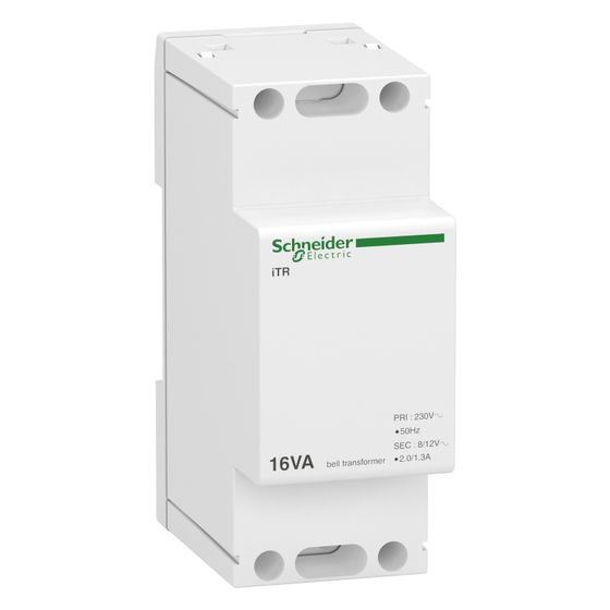 Schneider Electric Klingeltransformator Acti9 iTR A9A15212, 16VA 230V 8-12V, Weiß