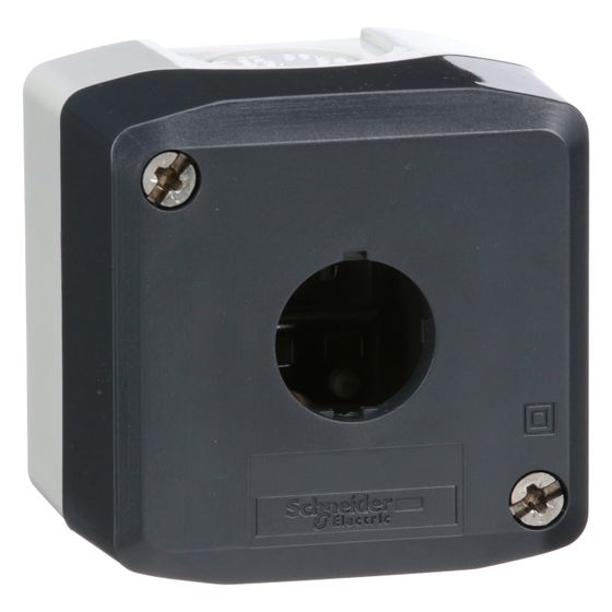 Schneider Electric Leere Steuerstation Harmony XALD XALD01, 1 Ausschnitt 22,5mm, Polykarbonat, Dunkelgrau/Hellgrau