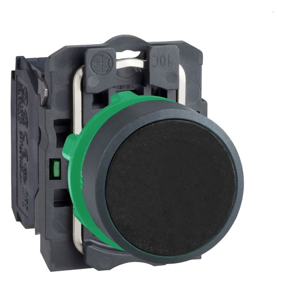 Schneider Electric Drucktaster Harmony XB5AA21 flach, 22,5mm, Kunststoff, Schwarz