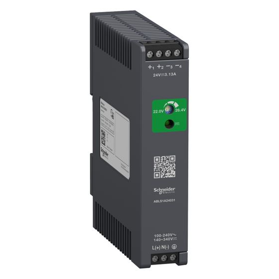 Schneider Electric Netzteil Modicon ABLS Optimized, 75W 24V DC 3,1A, Kunststoff, Dunkelgrau, ABLS1A24031
