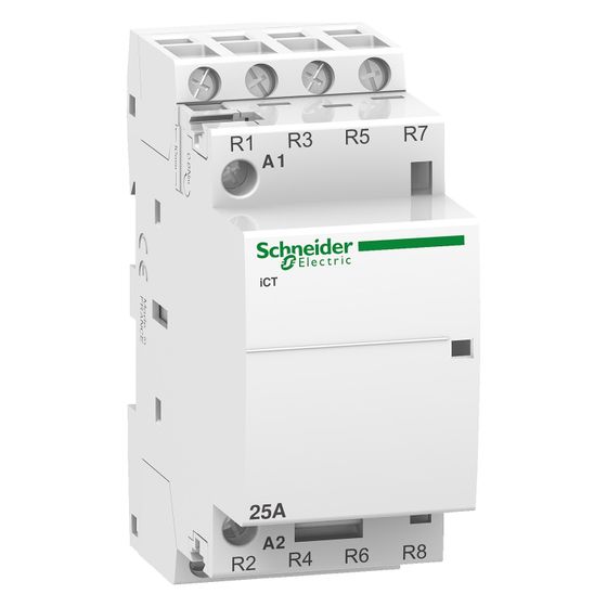 Schneider Electric Installationsschütz Acti9 iCT 4Ö 25A, 81x36x60mm, Weiß