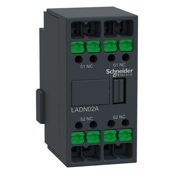 Schneider Electric Hilfsschalterblock TeSys Deca LADN02A, 2Ö, 48x44x42mm, Dunkelgrau