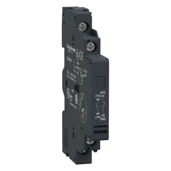 Schneider Electric Hilfsschalterblock TeSys Deca GVAN11, 1S+1Ö, 89x9,3x66mm, Dunkelgrau