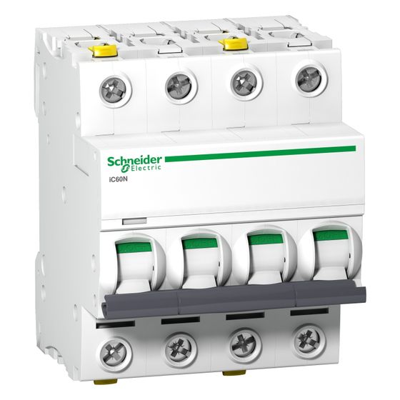 Schneider Electric Leitungsschutzschalter Acti9 iC60N 4P 32A B, 400V, 6kA, Weiß