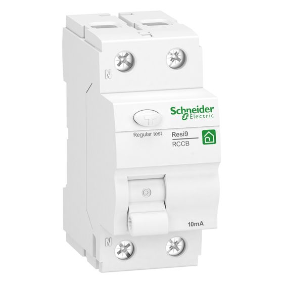 Schneider Electric Fehlerstrom-Schutzschalter Resi9 R9R26225, 25A 10mA 2P, Weiß