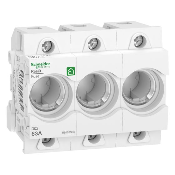 Schneider Electric Sicherungshalter Resi9 D02, 63A 400V, 81x68x59mm, Kunststoff, Weiß