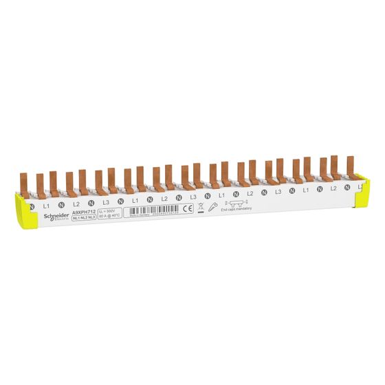 Schneider Electric Kammschiene Acti9 A9XPH712, 12TE 3P+N 80A, 216mm, Weiß