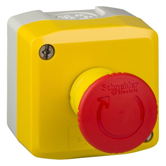 Schneider Electric Komplette Kontrollstation Harmony XALK178, 1 Öffner, Polykarbonat, Gelb/Hellgrau