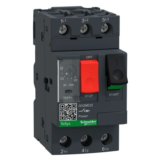 Schneider Electric Motor-Leistungsschalter TeSys Deca GV2ME22, 20-25A, Dunkelgrau