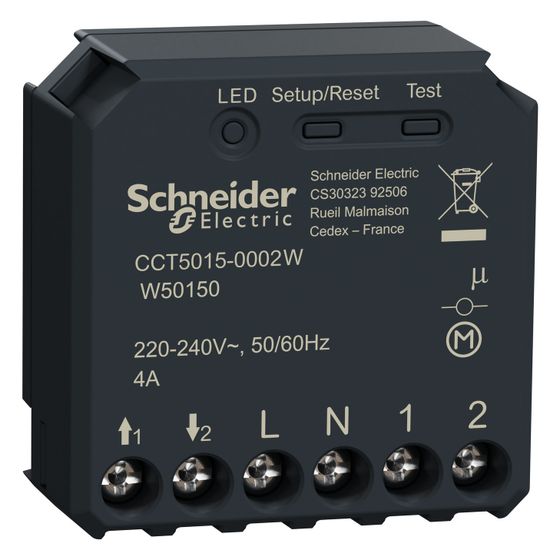 Schneider Electric Jalousieaktor Wiser W50150 Einbau, 43x43x22mm, Dunkelgrau