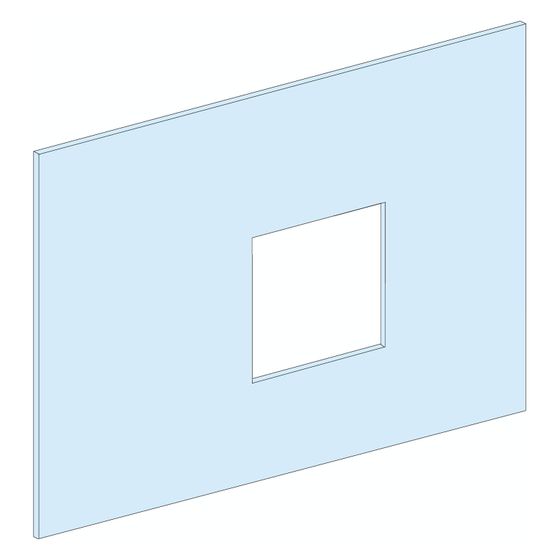Schneider Electric Frontplatte PrismaSeT LVS03297, 550x500mm, Stahl, Weiß, 1 Stück