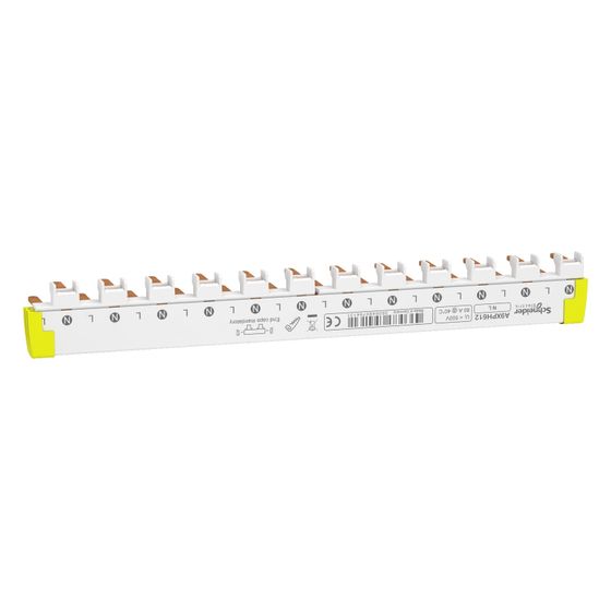 Schneider Electric Kammschiene Acti9 A9XPH612, 12TE 1P+N 80A 220mm, Weiß