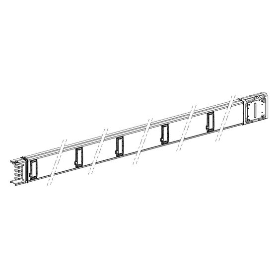 Schneider Electric Stromschienenverteiler Canalis KSA160ED45010, 160A, 5m, 10 Abgänge, Aluminium, Weiß