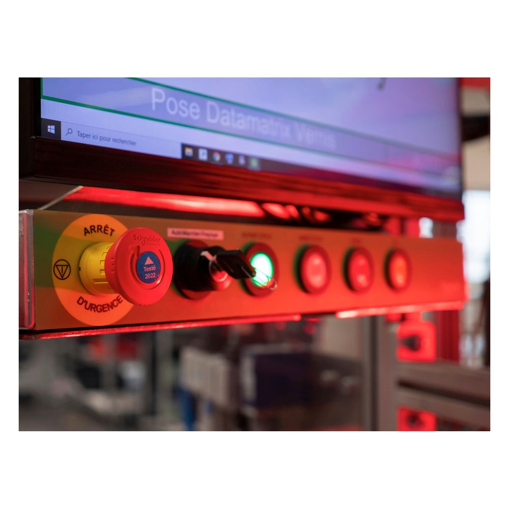 Schneider Electric Not-Aus-Taster Harmony XB5 XB5AS8445, 22,5mm, 1S+1Ö, Kunststoff, Rot... SE-XB5AS8445 3389110903720 (Abb. 10)