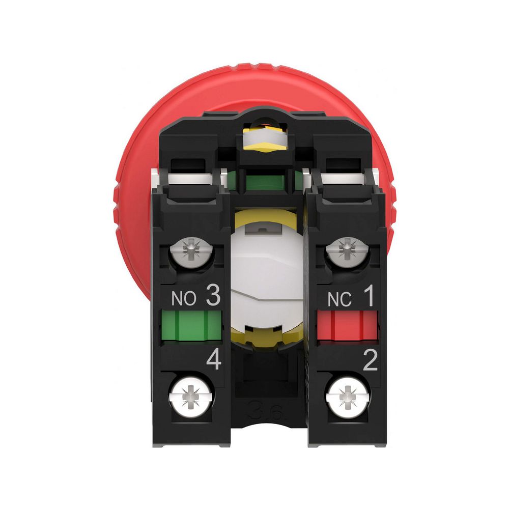 Schneider Electric Not-Aus-Taster Harmony XB5 XB5AS8445, 22,5mm, 1S+1Ö, Kunststoff, Rot... SE-XB5AS8445 3389110903720 (Abb. 2)
