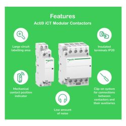 Schneider Electric Installationsschütz Acti9 iCT, 25A, 2S, 230-240V, Weiß... SE-A9C20732 3606480088575 (Abb. 1)
