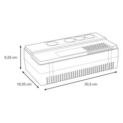 Schneider Electric Unterbrechungsfreie Stromversorgung Easy UPS BVS 500VA, 300W 230V, 92,5x160,5x305m... SE-BVS500I-GR  (Abb. 1)