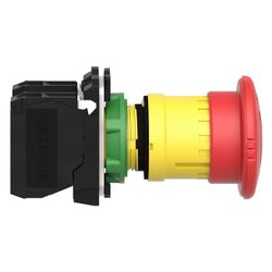 Schneider Electric Not-Aus-Taster Harmony XB5 XB5AS8445, 22,5mm, 1S+1Ö, Kunststoff, Rot... SE-XB5AS8445 3389110903720 (Abb. 1)