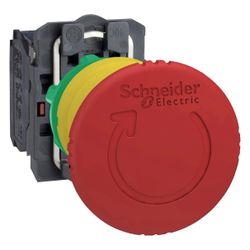 Schneider Electric Not-Aus-Taster Harmony XB5 XB5AS8445, 22,5mm, 1S+1Ö, Kunststoff, Rot... SE-XB5AS8445 3389110903720 (Abb. 1)