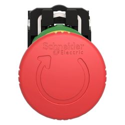 Schneider Electric Not-Aus-Taster Harmony XB5 XB5AS8445, 22,5mm, 1S+1Ö, Kunststoff, Rot... SE-XB5AS8445 3389110903720 (Abb. 1)