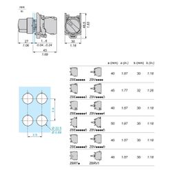Schneider Electric Wahlschalter Harmony XB4 XB4BD21, 1 Schließer, Metall, Schwarz, 1... SE-XB4BD21 3389110887075 (Abb. 1)