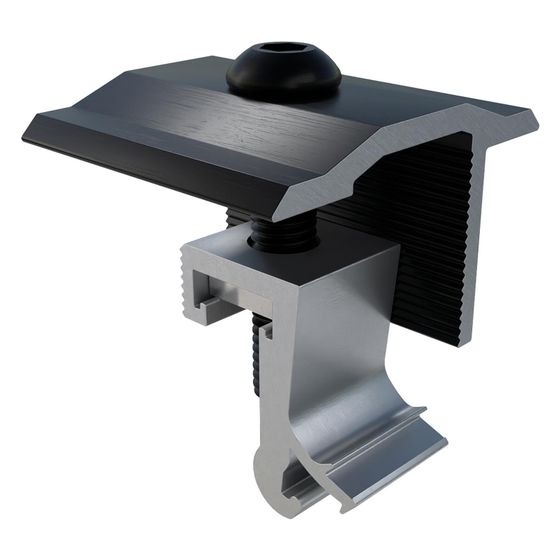sflex Mittelklemme HK 25-45, 25-45mm Rahmenhöhe 40x45,8x55,2mm, Aluminium, Schwarz