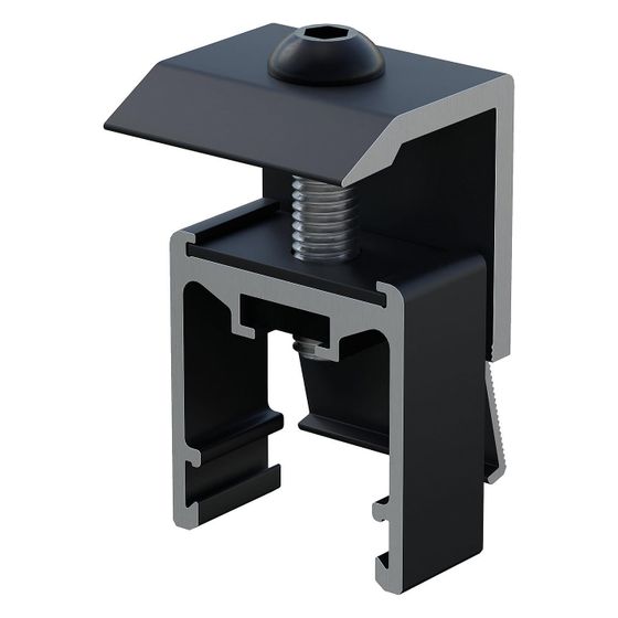 sflex Endhalter AK II Klick 30-50, 30-50mm, 35mm, Aluminium/Edelstahl, schwarz